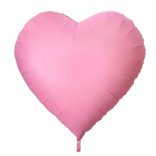 160cm Heart Giant Matte Pink Plain Foil Balloon #SW160HEARTPINK - Each (Unpkgd.)
