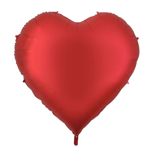 160cm Heart Giant Matte Red Plain Foil Balloon #SW160HEARTRED - Each (Unpkgd.)