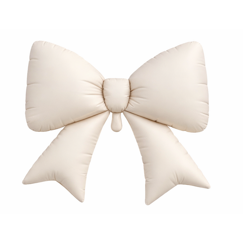 90cm Shape Bow Matte Creme Plain Foil Balloon #SWB01CREMEBOW - Each (Unpkgd.)