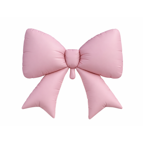 40cm x 50cm Matte Pink Bow Plain Foil Balloon #SWB01PINKBOW - Each (Unpkgd.)