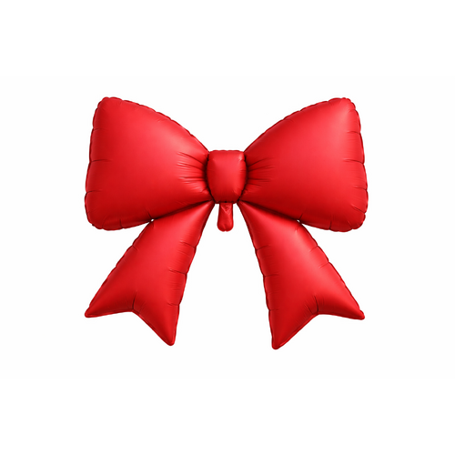 40cm x 50cm Matte Red Bow Plain Foil Balloon #SWB01REDBOW - Each (Unpkgd.)