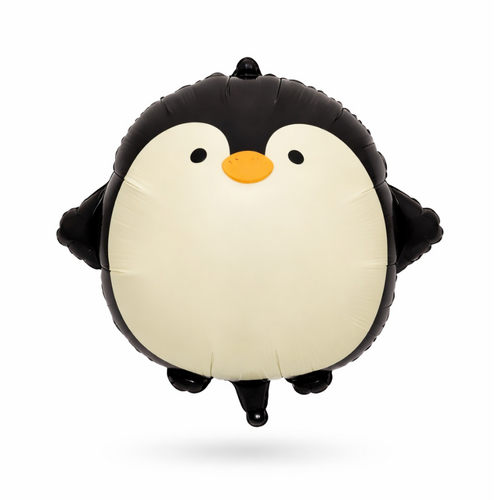 Society Wholesale Black Penguin Foil Balloon 59cm Helium/Airfilled #SWBFBLKPEN- Each (Pkgd).
