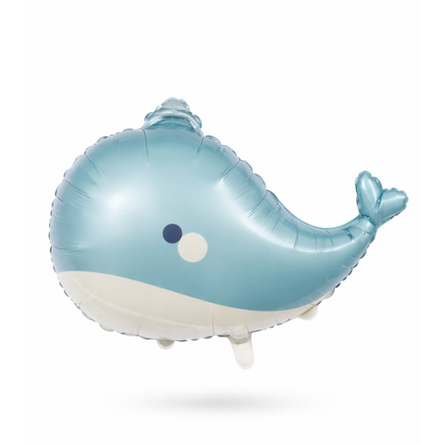 Blue Whale Foil Balloon 59cm Helium/Airfilled #SWBFBLUEWHA- Each (Pkgd).