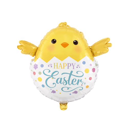 Happy Easter Chicken Egg Foil Balloon 57cm - #SWBFCHICKENEGG Heliym/Airfilled - Each (Pkgd)