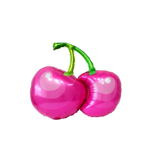 Pink Cherry Foil Balloon Helium/Airfilled 36.5cm x 72cm - #SWBFPINKCHERRY- Each (Pkgd).