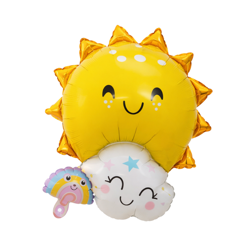 Happy Sun & Cloud Duo Helium/Airfilled 56cm - #SWBFSUNCLOUD- Each (Pkgd).