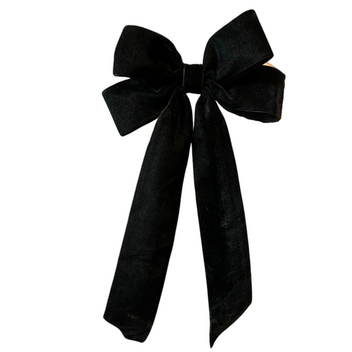 Bow Velvet Black Pre-Made 16cm x 24cm #SWBOWBLK - Each 