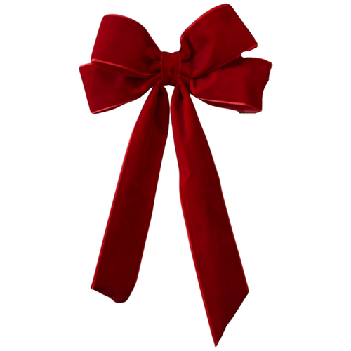 Bow Velvet Red Pre-Made 16cm x 24cm #SWBOWRED - Each TEMPORARILY UNAVAILABLE