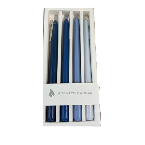 Scented Taper Candle Set (4pc) Blue - #SWCANDLEBLUE - Pkgd.