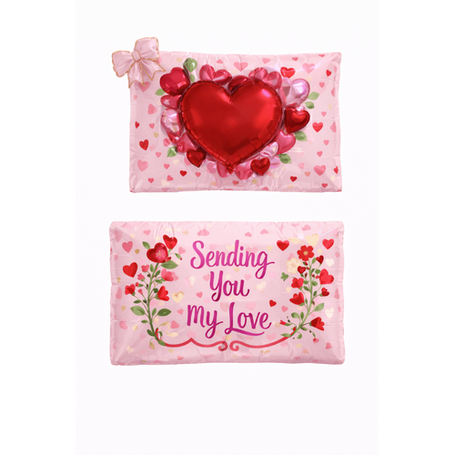 50cm Pink Envelope Foil Balloon #SWE01PINKENVELOPE - Each (Unpkgd.)