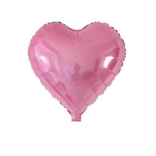 45cm Heart Satin Blossom Pink Plain Foil #SWH01BLOPIN - Each (Unpkgd.)