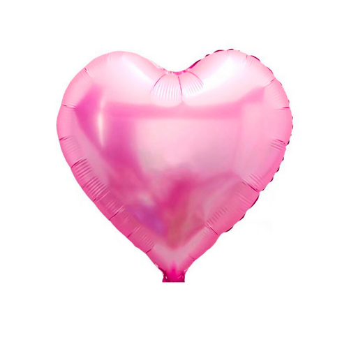 45cm Heart Satin Bubblegum Love Plain Foil #SWH01BUBLOV - Each (Unpkgd.)