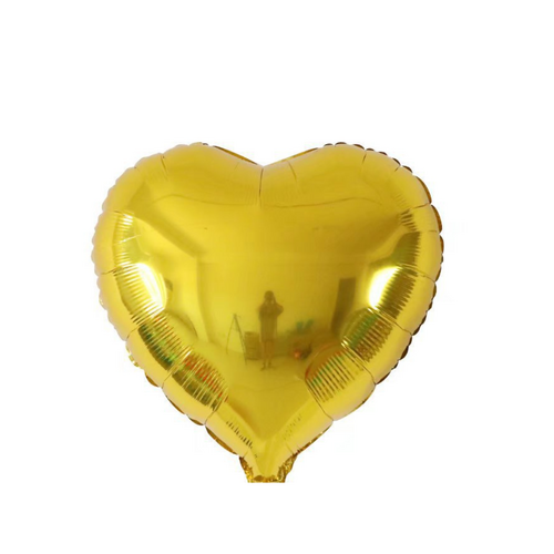 45cm Heart Metallic Gold Plain Foil #SWH01GOLD - Each (Unpkgd.)