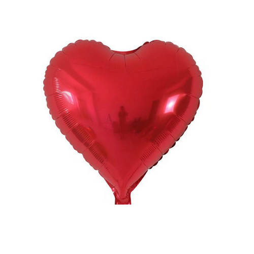 45cm Heart Metallic Red Love Plain Foil #SWH01METRED Each (Unpkgd.) TEMPORARILY UNAVAILABLE
