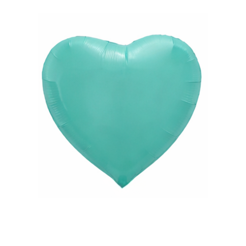 45cm Heart Neon Blue Plain Foil #SWH01NEONBLUE- Each (Unpkgd.)