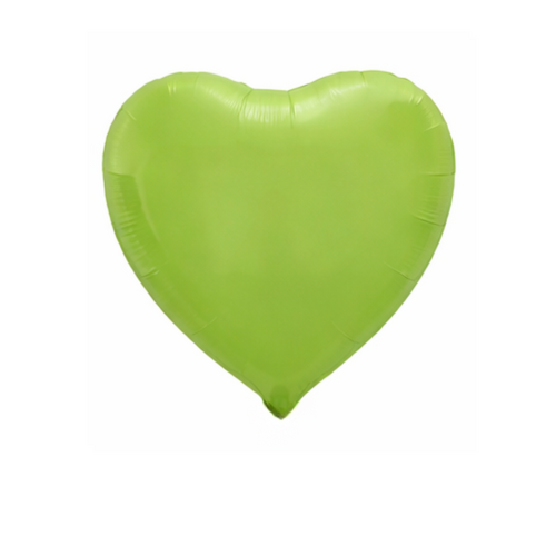 45cm Heart Neon Lime Plain Foil #SWH01NEONLIME - Each (Unpkgd.)