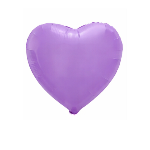 45cm Heart Neon Purple Plain Foil #SWH01NEONPURPLE- Each (Unpkgd.)