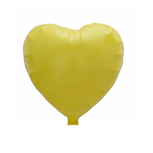 45cm Heart Neon Yellow Plain Foil #SWH01NEONYELLOW - Each (Unpkgd.)