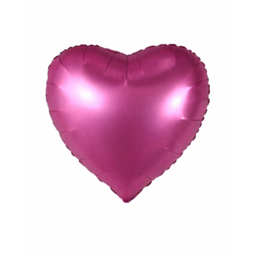 45cm Heart Satin Sakura Pink Plain Foil #SWH01SAKPI- Each (Unpkgd.)