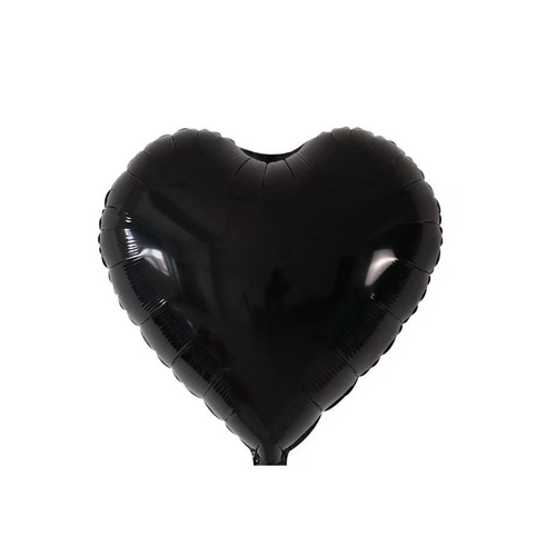 45cm Heart Satin Onyx Plain Foil #SWH01MATCRE - Each (Unpkgd.)