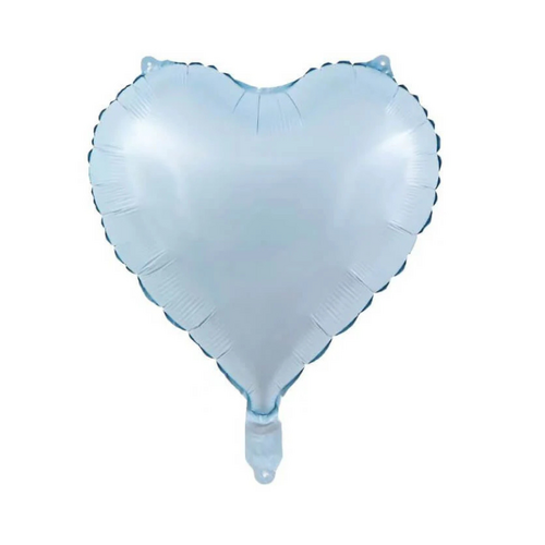 45cm Heart Pastel Blue Plain Foil #SWHPASBLU - Each (Unpkgd.)
