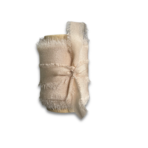 5m Nude Silk Bouquet Ribbon #SWR01NUDE - Each (Unpkgd.)
