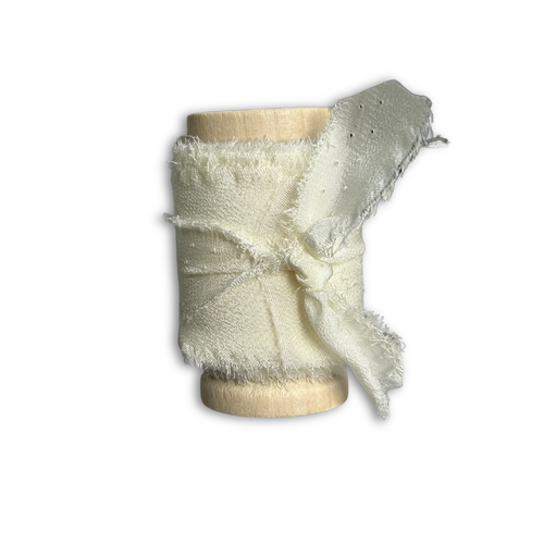 5m Pearl Silk Bouquet Ribbon #SWR01PEARL - Each (Unpkgd.)