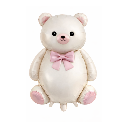 60cm Matte Creme Teddy Bear Foil Balloon #SWT01CREMETEDDY - Each (Unpkgd.)
