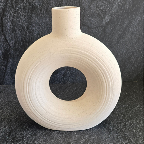 Donut Textured Vase with Stem 21 x 23.5cm #SWVDONUTSTEM02 - Each