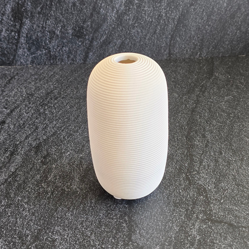 Pill Shaped Ribbed Vase 8x14.5cm #SWVPILL01